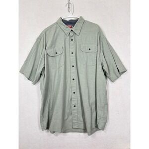 Wrangler Comfort Flex Button Down Shirt Regular Fit 2XL Cotton Blend Workwear